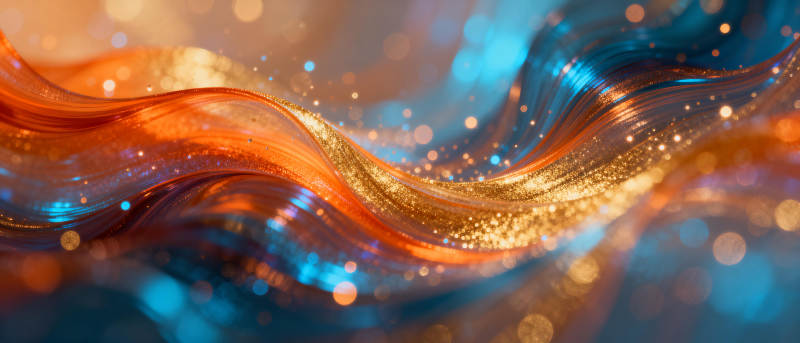 流光溢彩的波浪图片