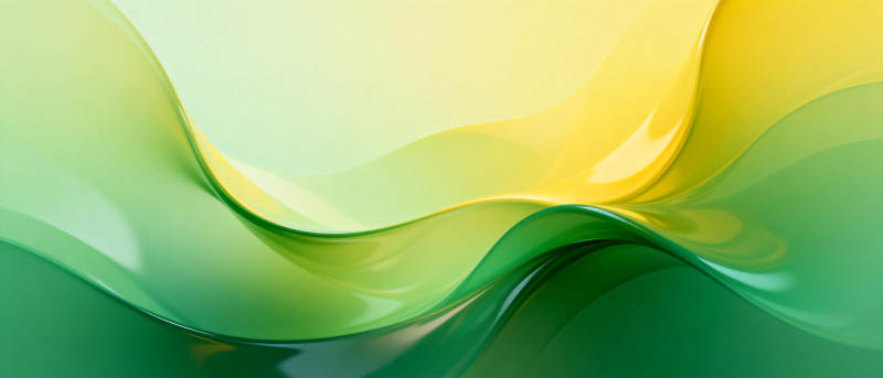 绿黄交织的波浪图片