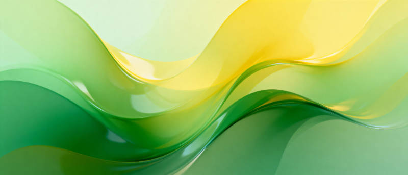 绿黄波浪图片