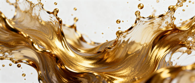 金色液体飞溅图片