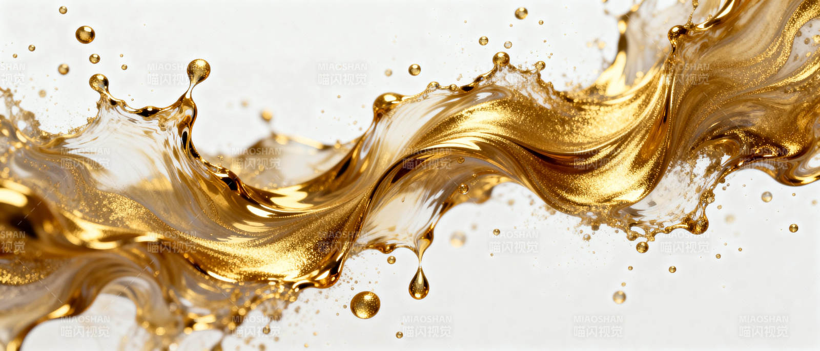 金色液流飞溅图片