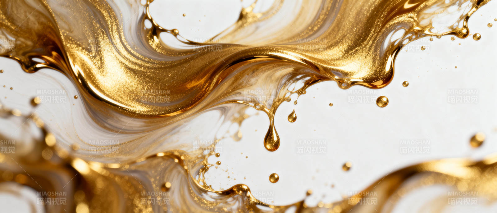 金色流体艺术图片