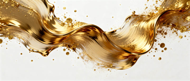 金色波浪流动图片