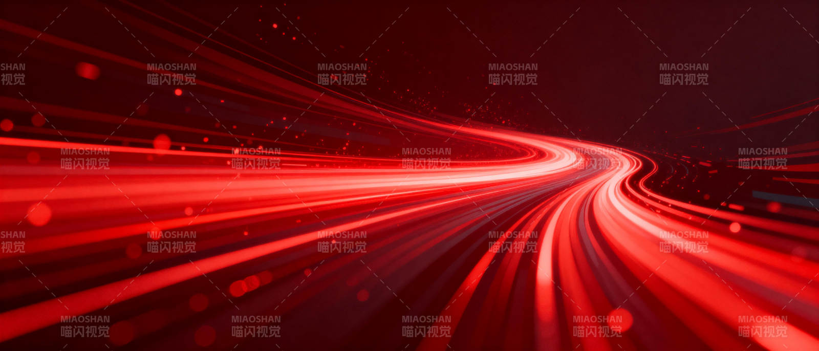 红色光轨流动图片
