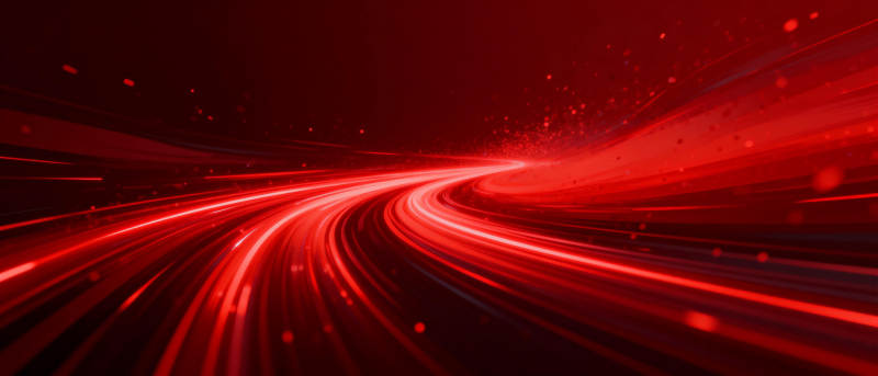 红色光轨疾驰图片
