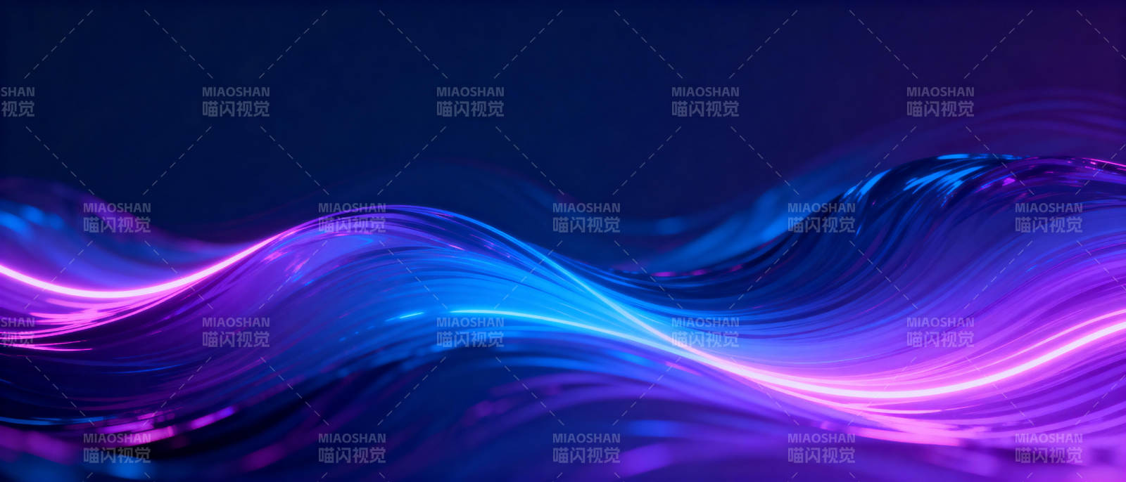 紫蓝波浪光影图片