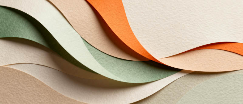 色彩波浪纸艺图片