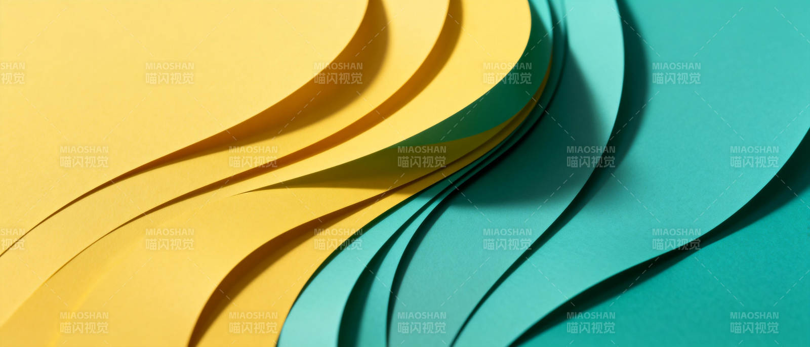 黄绿交织的流线艺术图片