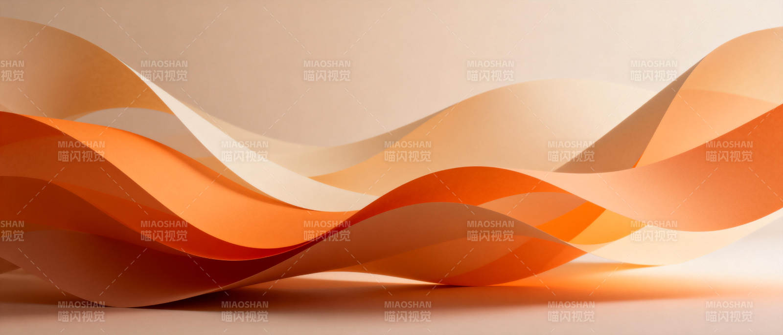 橙色波浪艺术图片