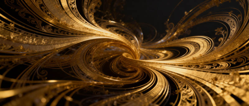 金色漩涡艺术图片
