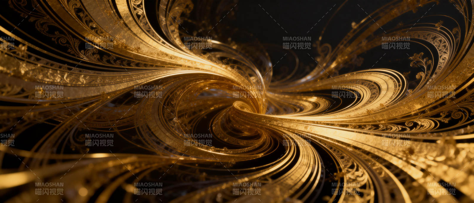 金色漩涡艺术图片
