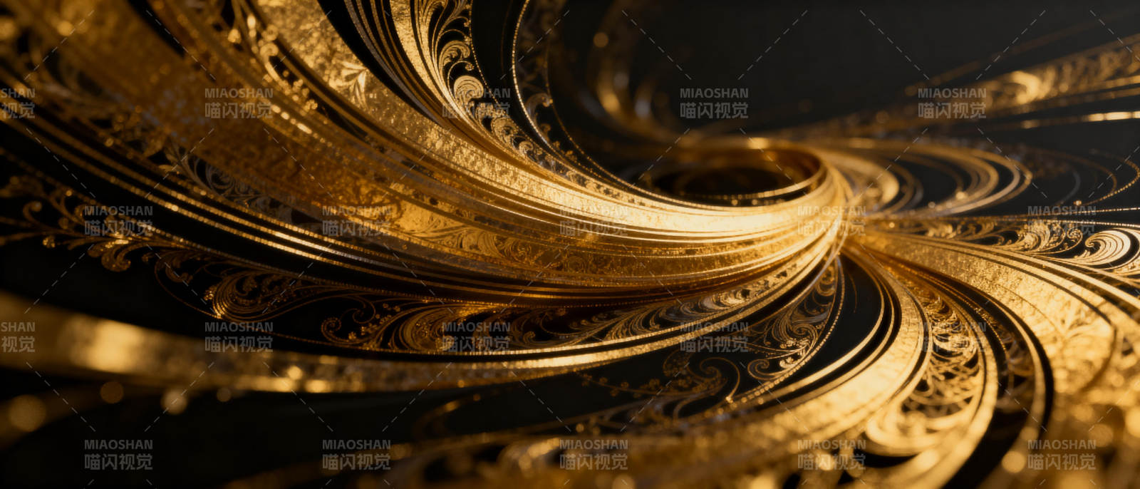 金色螺旋艺术图片