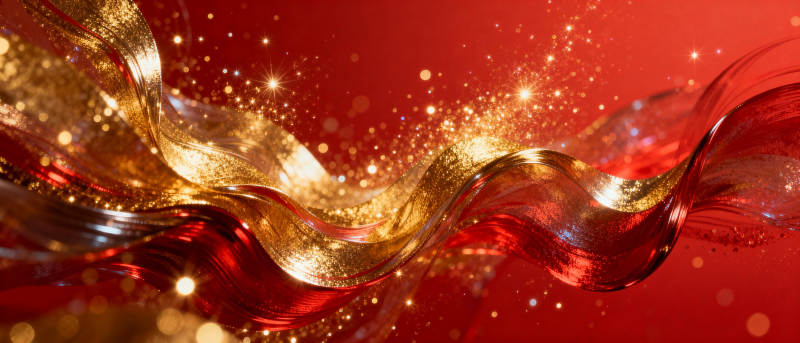 红金流光溢彩图片
