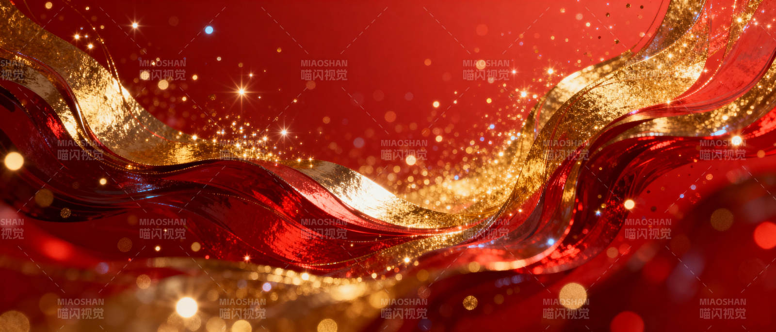 红金流光溢彩图片