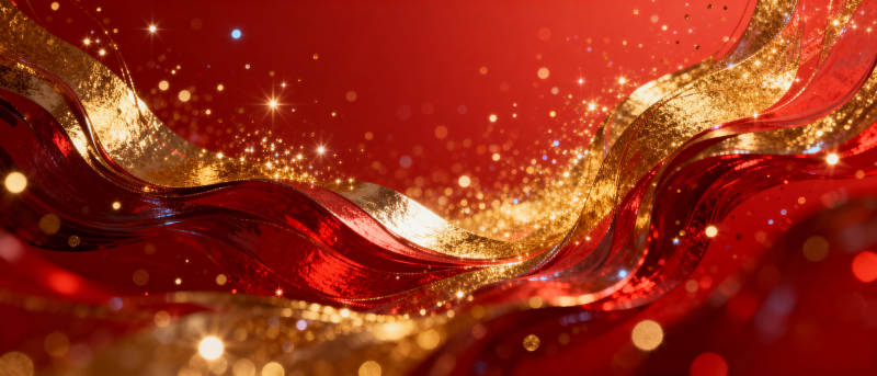 红金流光溢彩图片