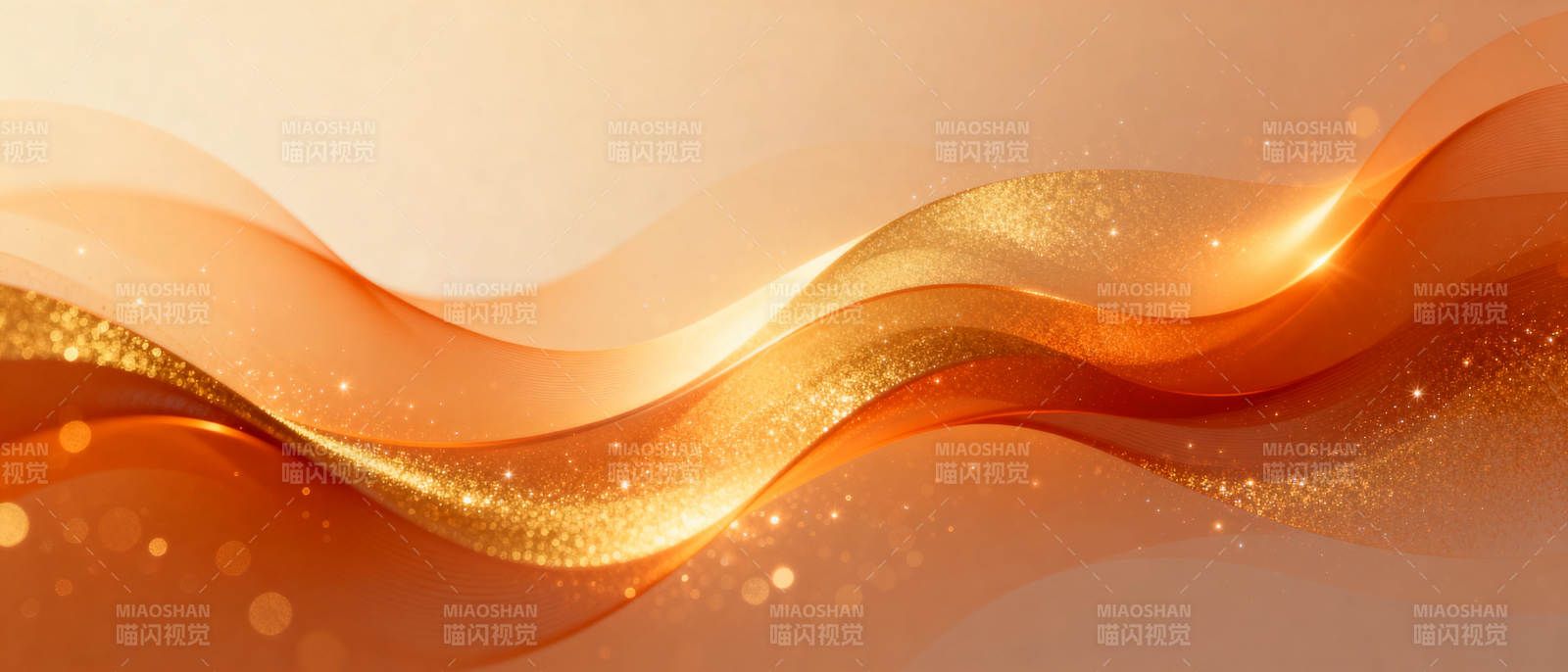 金色波浪光影图片