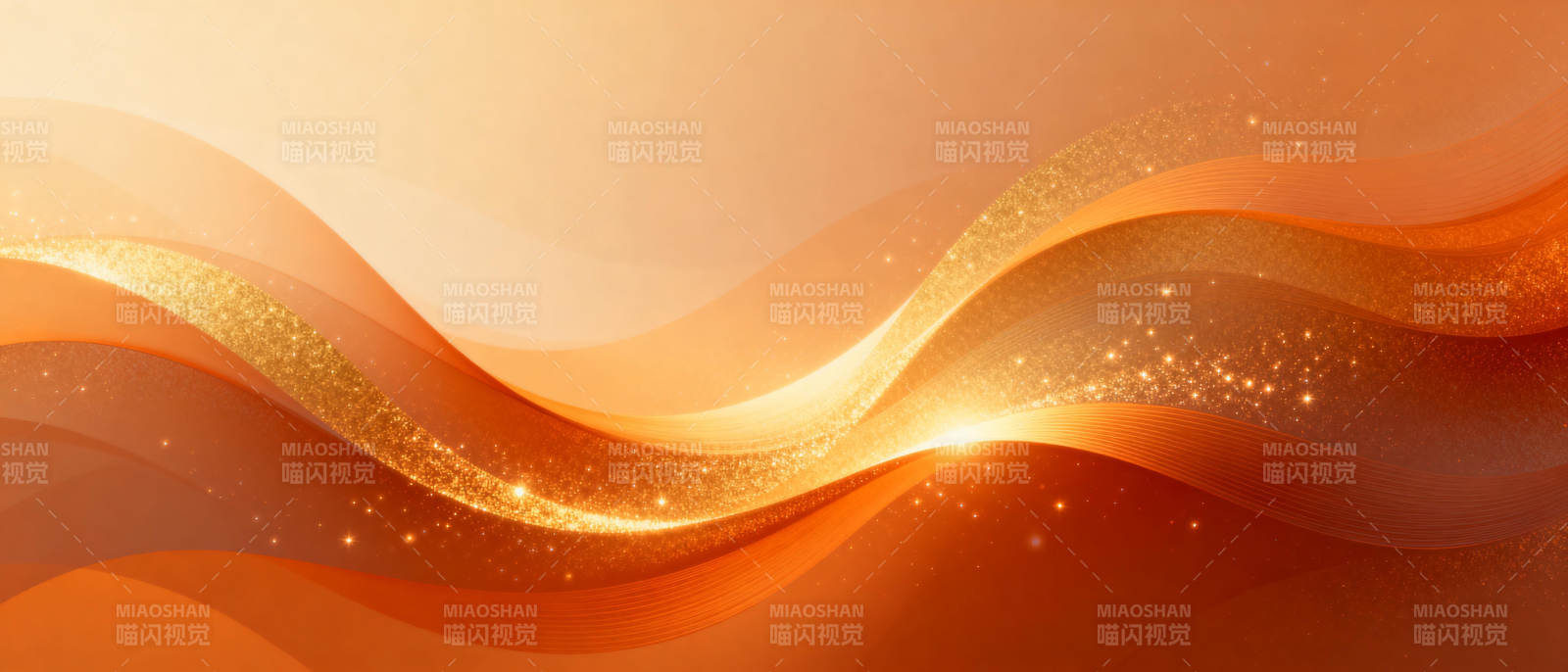 金色波浪光影图片