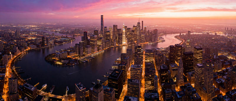 城市夜景璀璨图片