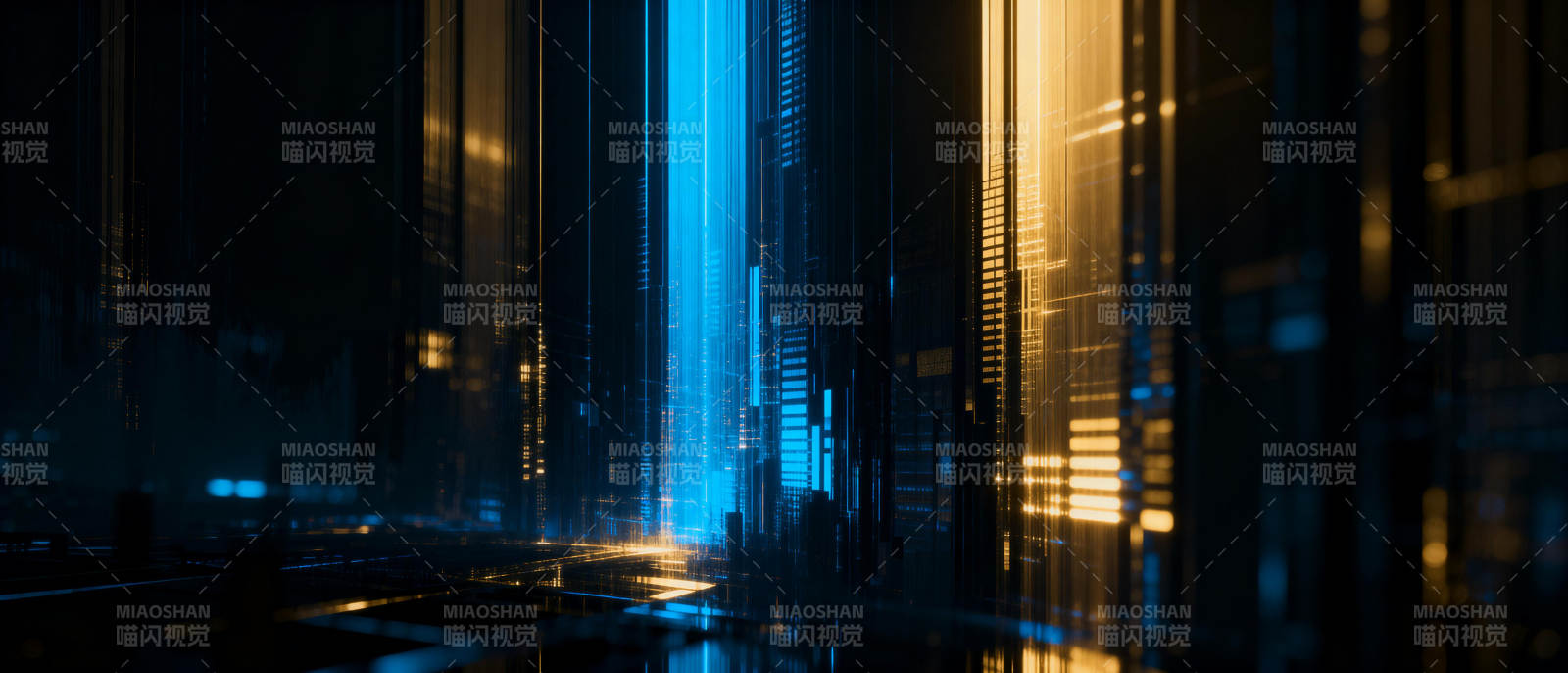 未来都市夜景图片