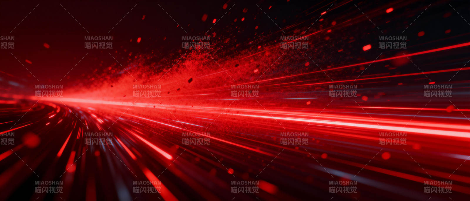 红色光轨疾驰图片