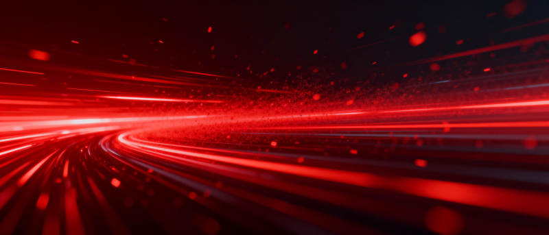 红色光轨疾驰图片