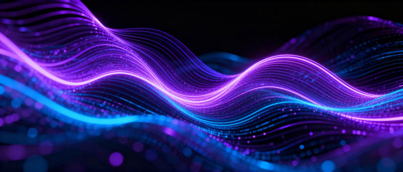 紫蓝光波流动图片