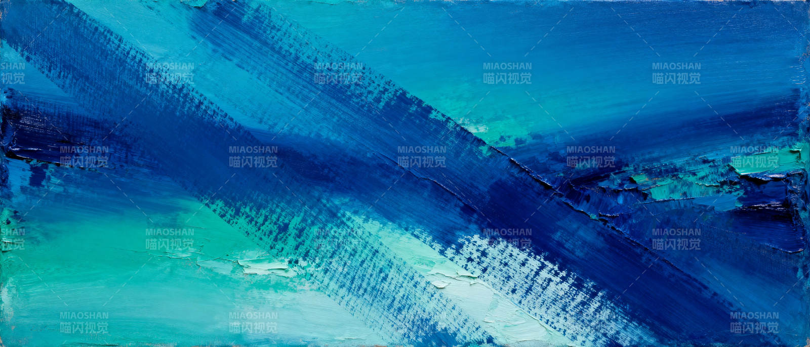 蓝调抽象画图片