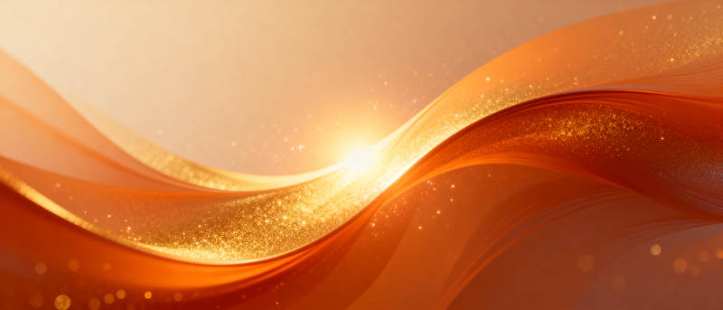 金色波浪光影图片