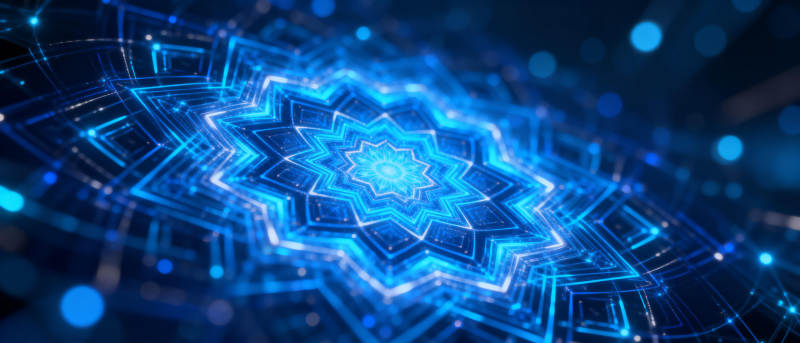 蓝光星芒科技感图片