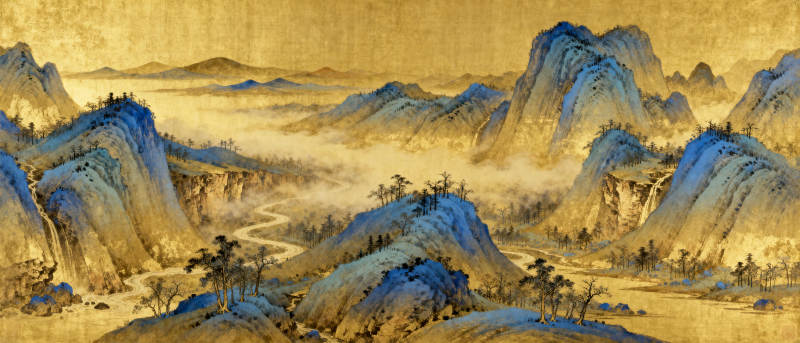 山水云雾图图片