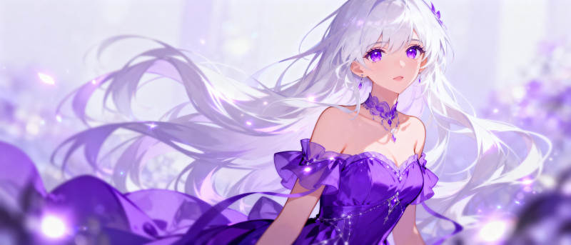 紫发少女梦幻之境图片