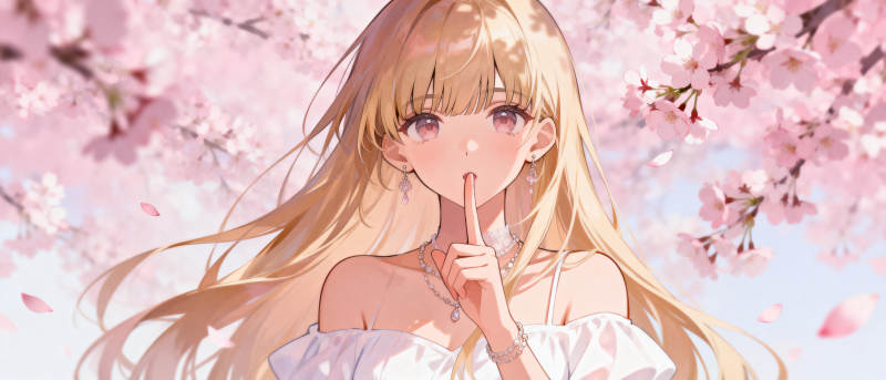 樱花下的静谧时刻图片