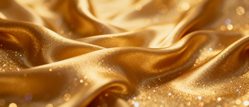 金色绸缎闪耀光芒图片