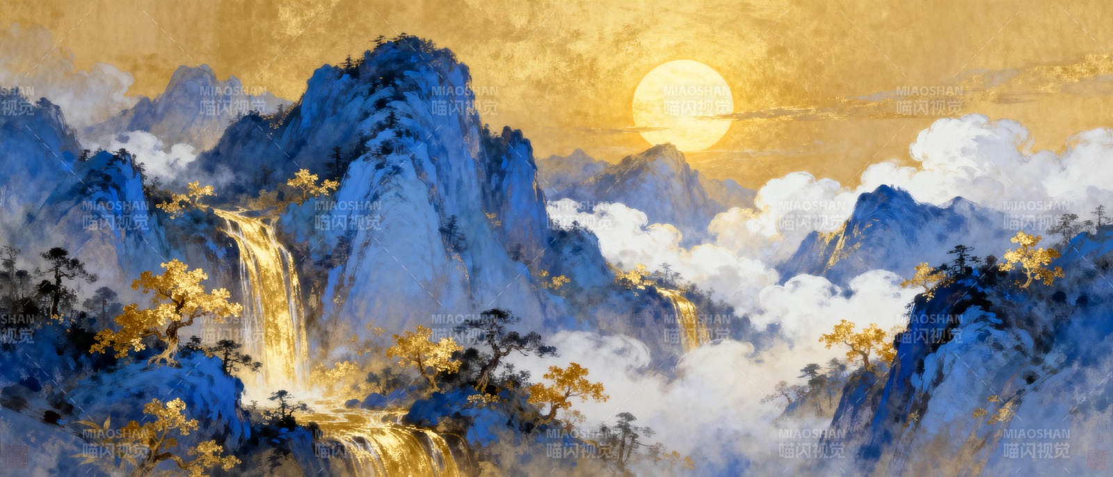 山水云海日出图图片