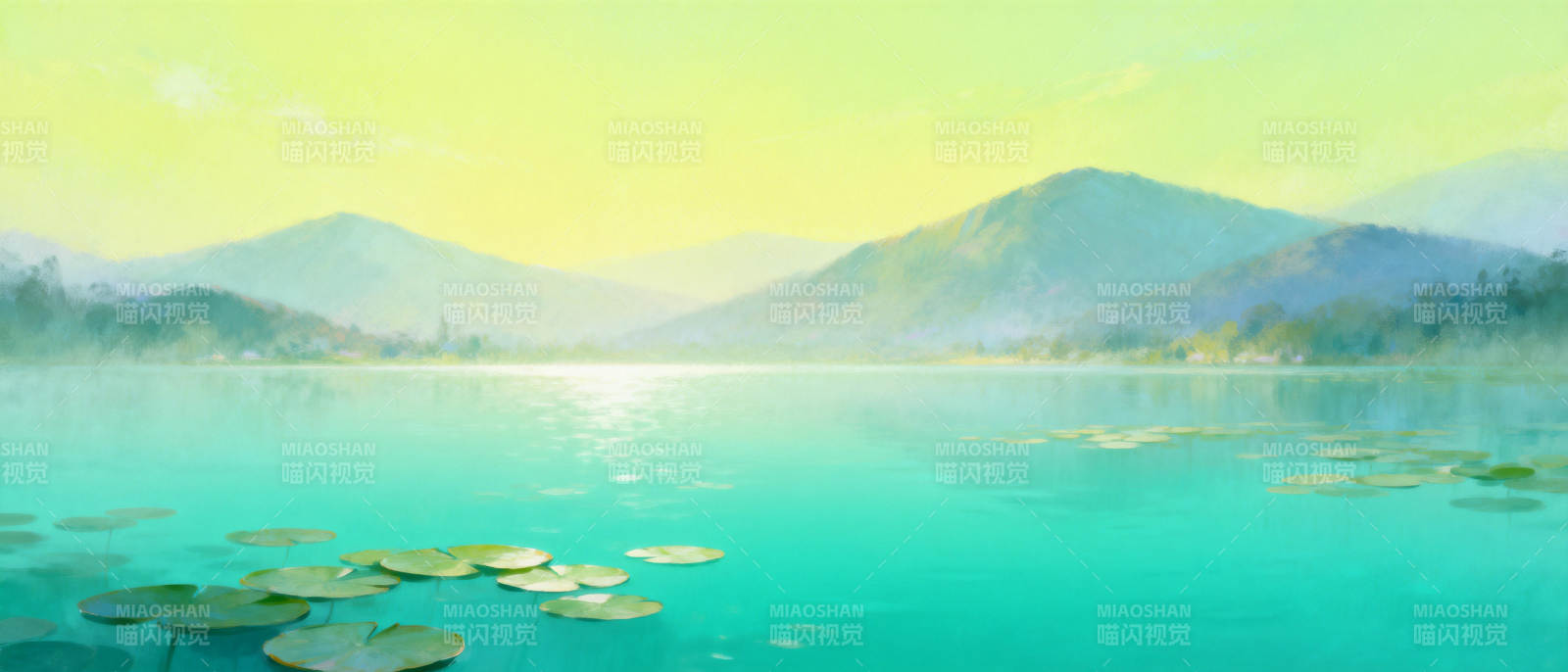 湖光山色静谧美图片