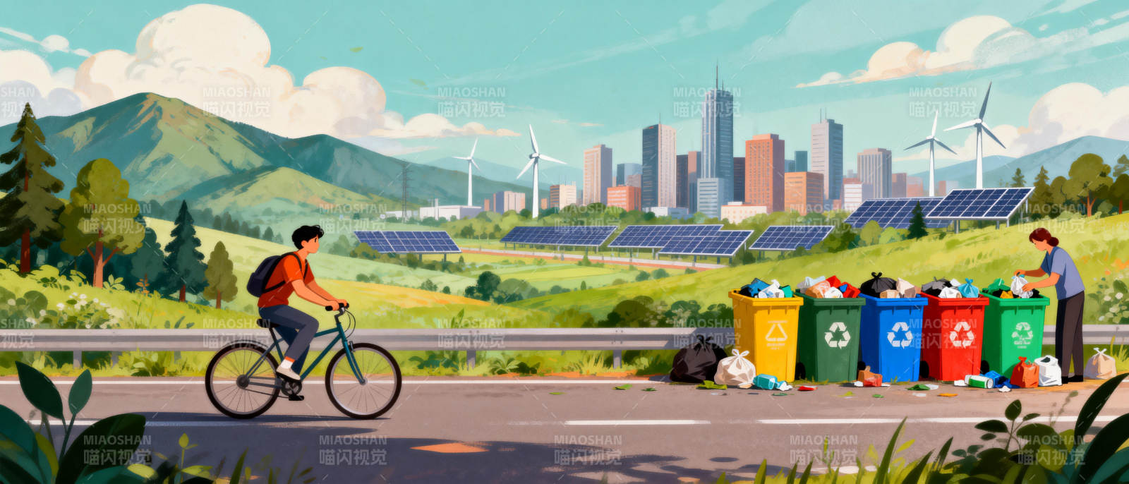 绿色城市生活图片