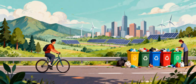 绿色城市生活图片