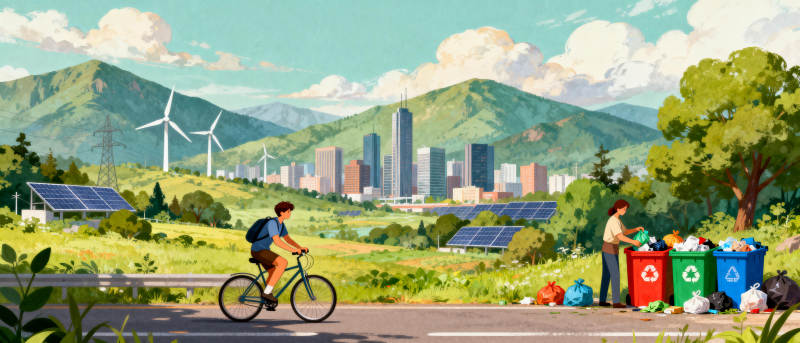 绿色城市生活图片