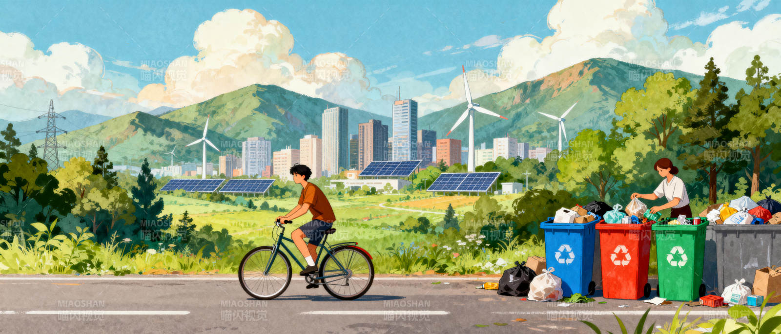 绿色城市生活图片