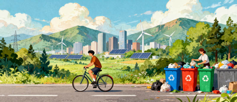 绿色城市生活图片