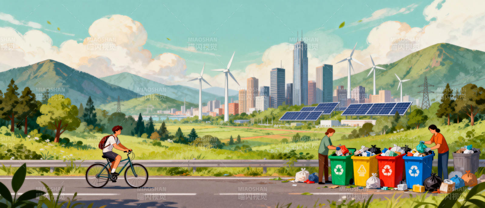 绿色城市生活图片