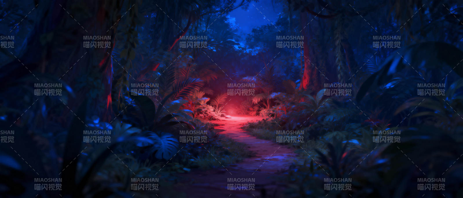 幽暗森林奇光图片