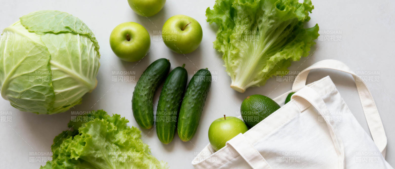 新鲜蔬菜购物袋图片