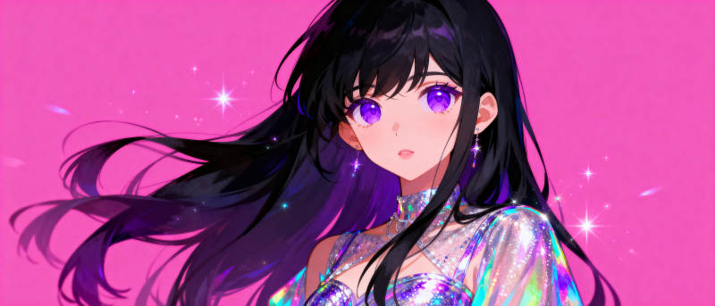 紫眸少女梦幻登场图片