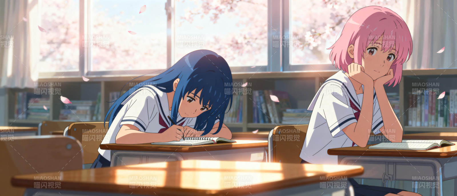 教室里的青春时光图片