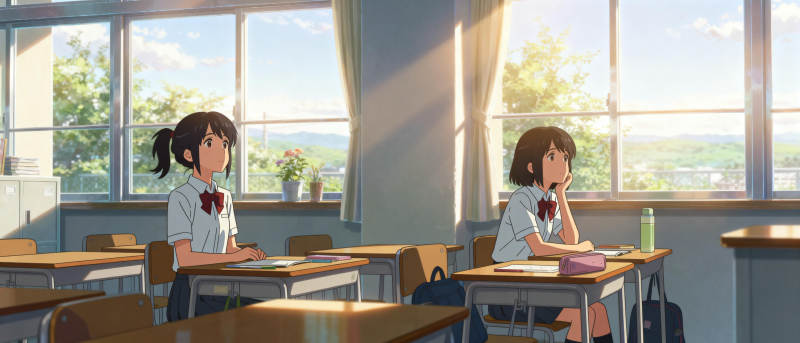 教室里的静谧时光图片