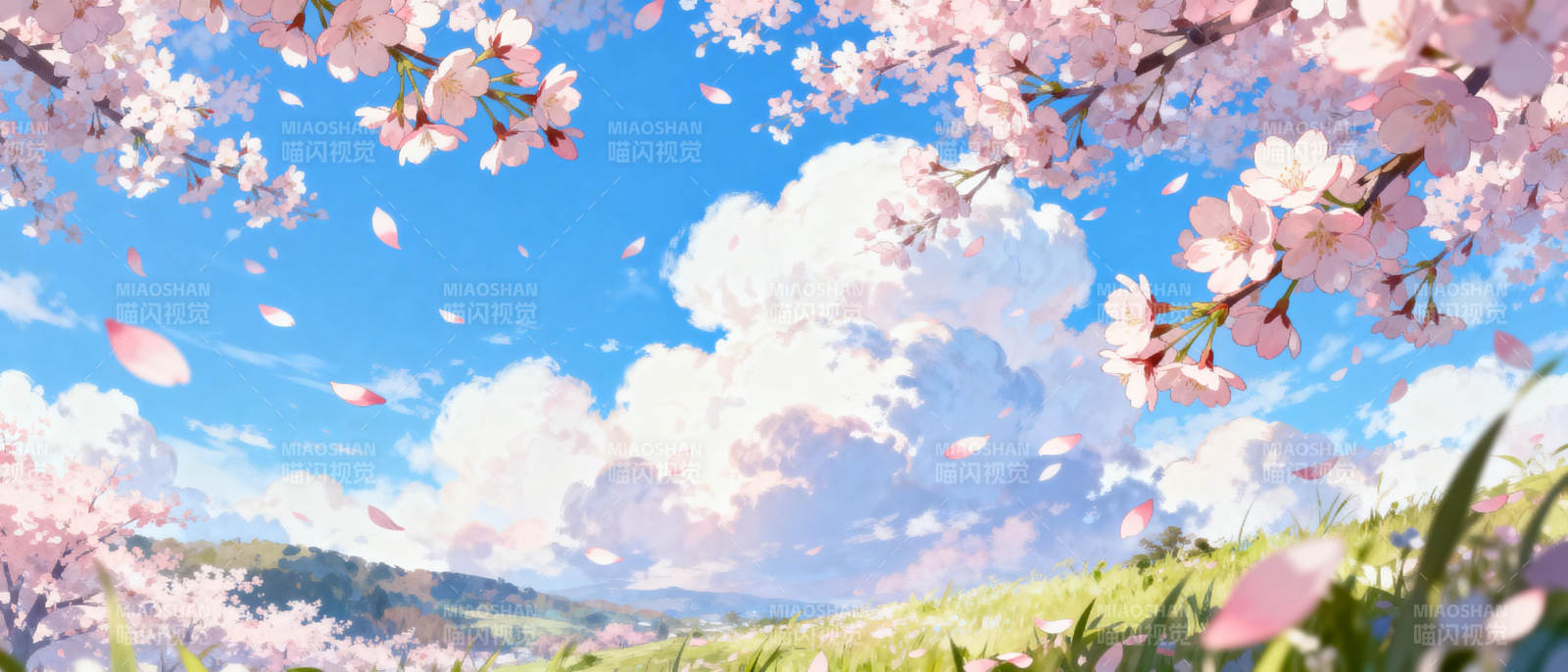 樱花纷飞春日景图片