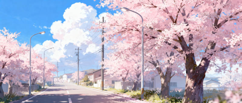 樱花大道春景图片