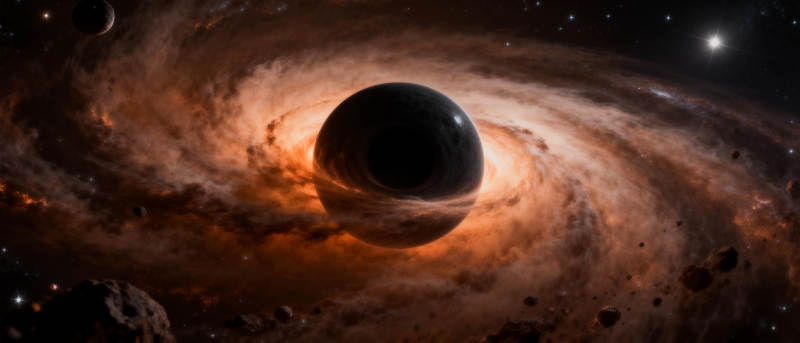 黑洞吞噬星云图片