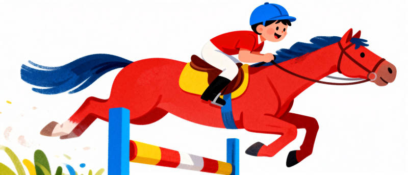 骑手跃马过障碍图片